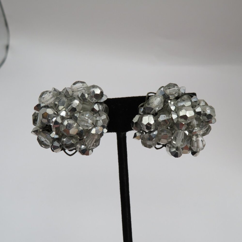 Alice Caviness Vintage Aurora Borealis Clip On Earrings